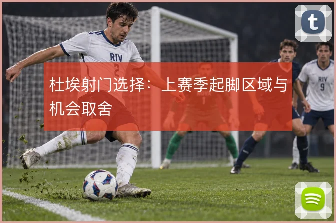 杜埃射门选择：上赛季起脚区域与机会取舍